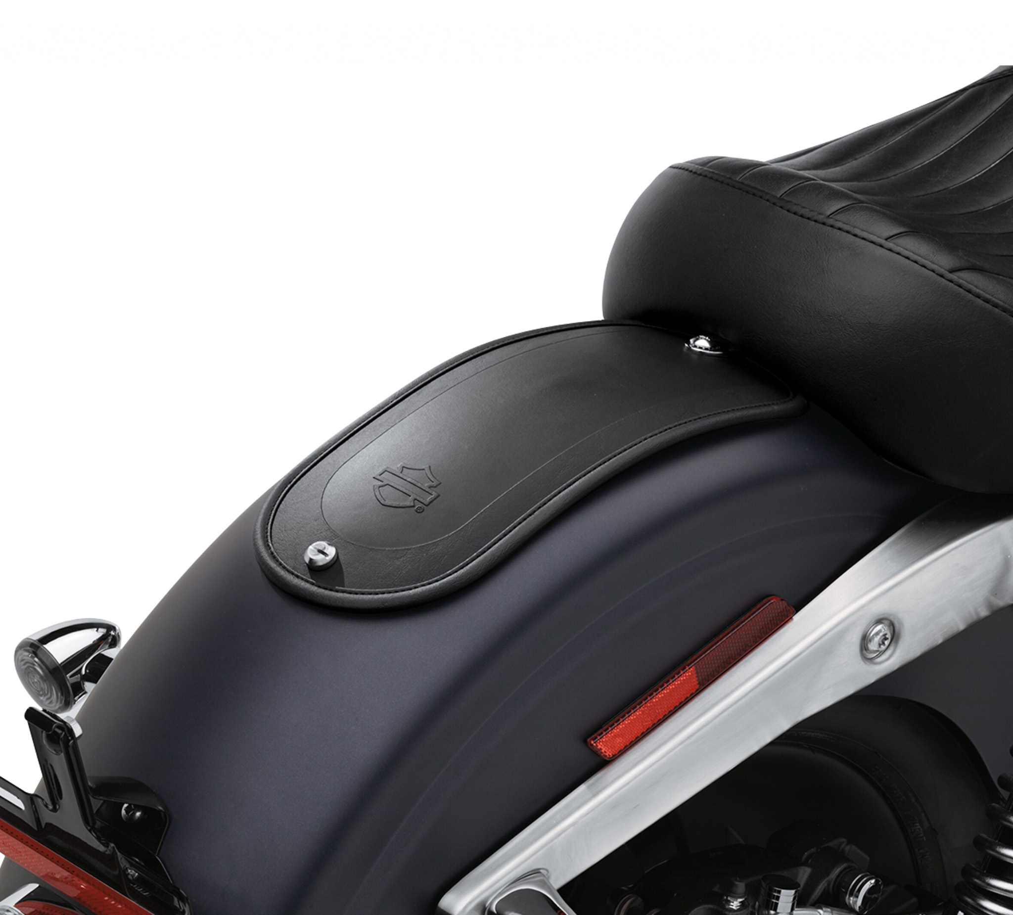 Details about   Black PU Leather Frame Rear Fender Skin Bib Solo Seat For Harley Electra Glide